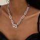 Wholesale Punk Letter B Pendant Thick Chain Necklace
